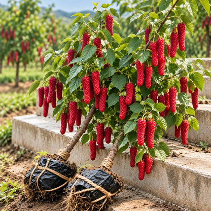 🌿 Rare Giant Mulberry Saplings – Grow Sweet Red & Black Berries at Home