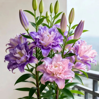🌸 Double-Petaled Bicolor Lily Bulbs – Beautiful Blooms with Sweet Fragrance