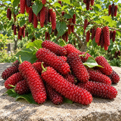 🌿 Rare Giant Mulberry Saplings – Grow Sweet Red & Black Berries at Home