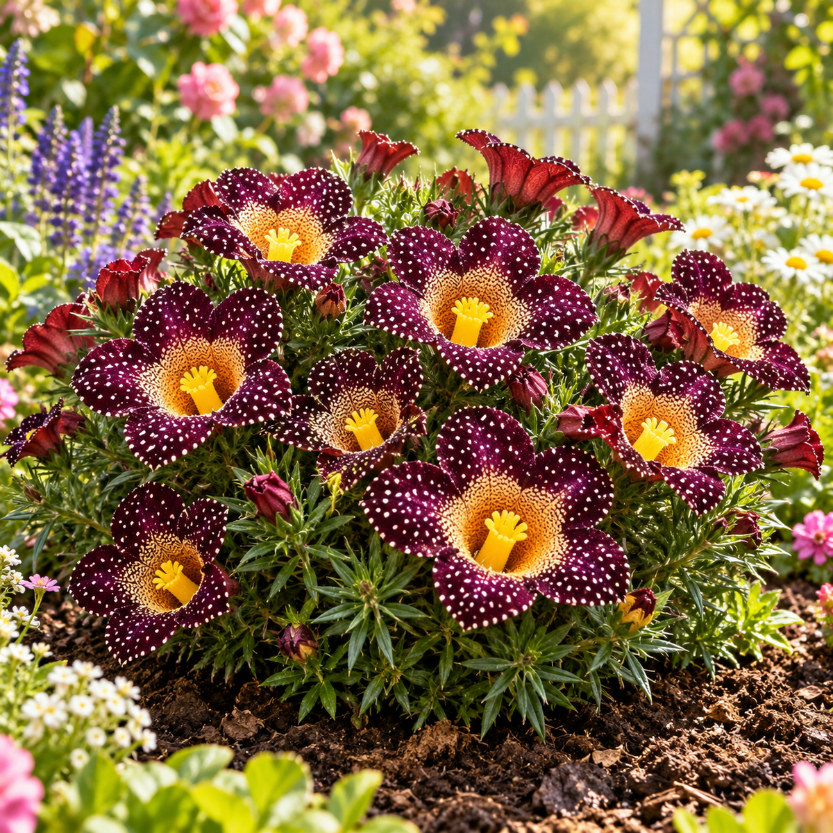 Purple Star Jade Bud garden display