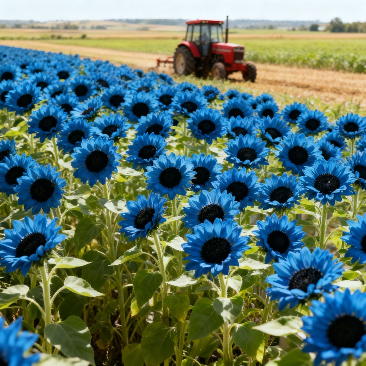 💙 Bright Blue Sunflower Seeds 🌻 Rare Color, Eye-Catching Garden Blooms