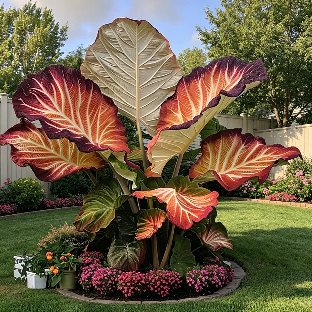🔥 Premium Giant Caladium Bulbs 🌿🌈 Easy Care & Cold Hardy &Giant Leaves