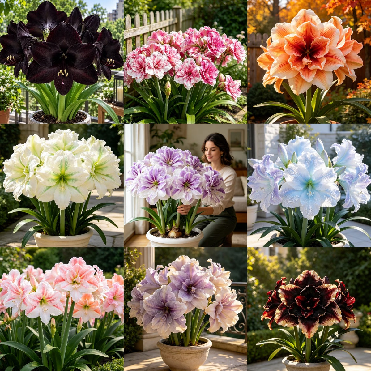 🌺 Giant Double Perfume Amaryllis Bulbs ✨ Fragrant Showy Blooms