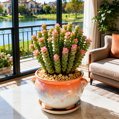 🍀 Money Plant Succulent – Compact Coin-Leaf Plant for Home & Office