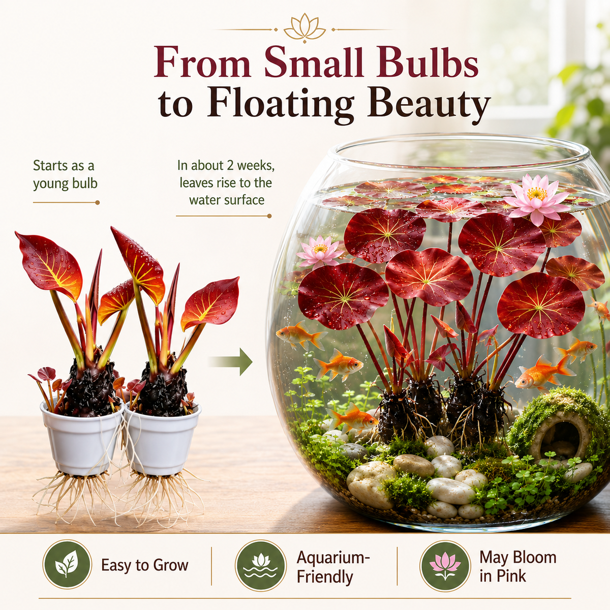 👍New Arrival👍 🐟Create a living garden in your tank with red lotus roots