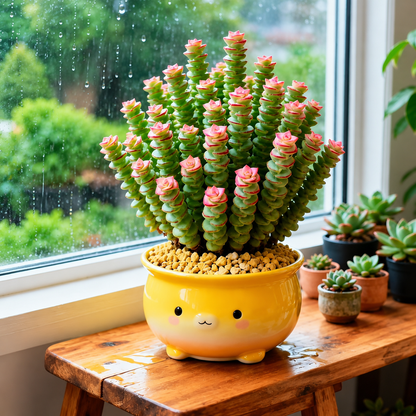 🍀 Money Plant Succulent – Compact Coin-Leaf Plant for Home & Office