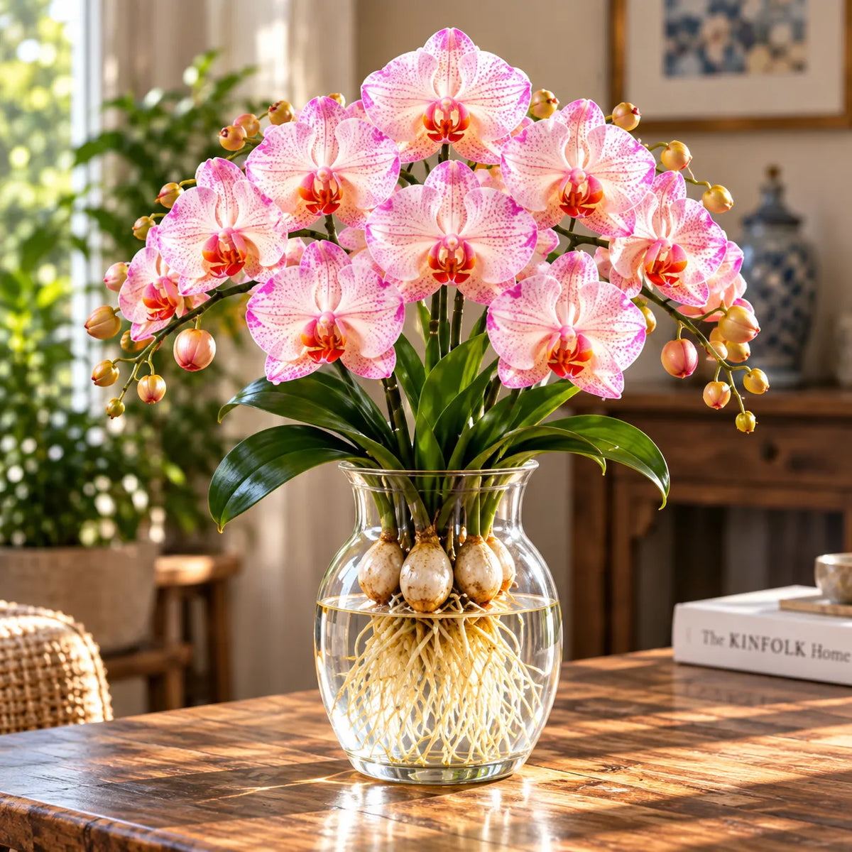 🌸 Rare Hydroponic Phalaenopsis Orchid Bulbs – Elegant Blooms Grown Beautifully in Water