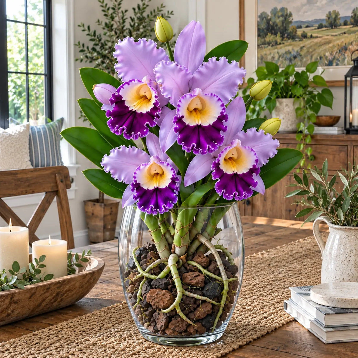 🌺Last Day 50% OFF🌸Rare Ruffled Cattleya Orchid Rooted Pseudobulbs – Giant Exotic Blooms🌸