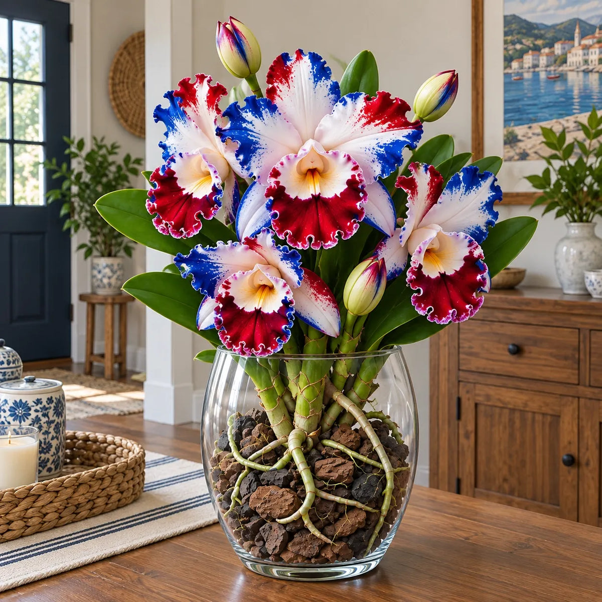 🌺Last Day 50% OFF🌸Rare Ruffled Cattleya Orchid Rooted Pseudobulbs – Giant Exotic Blooms🌸