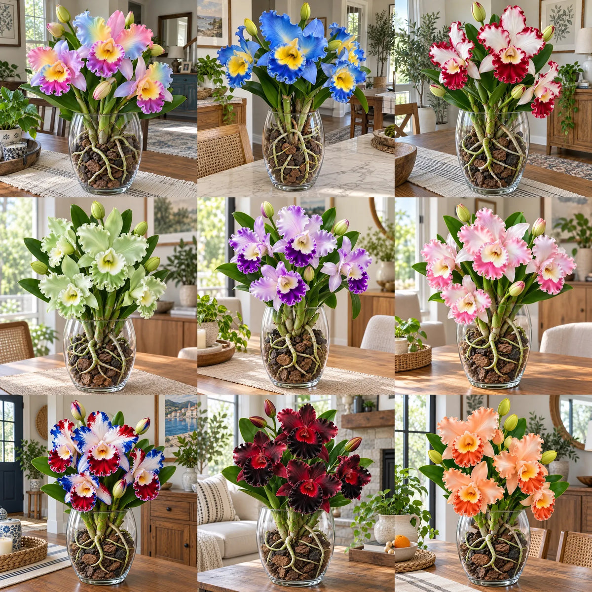 🌺Last Day 50% OFF🌸Rare Ruffled Cattleya Orchid Rooted Pseudobulbs – Giant Exotic Blooms🌸
