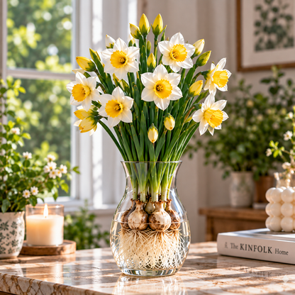 🌼 Colorful Hydroponic Mini Daffodil Bulbs – Grow a Bouquet Right in Water