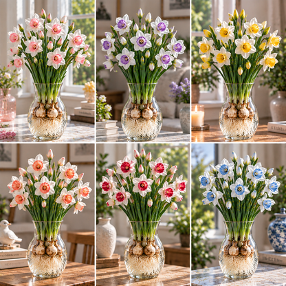 🌼 Colorful Hydroponic Mini Daffodil Bulbs – Grow a Bouquet Right in Water