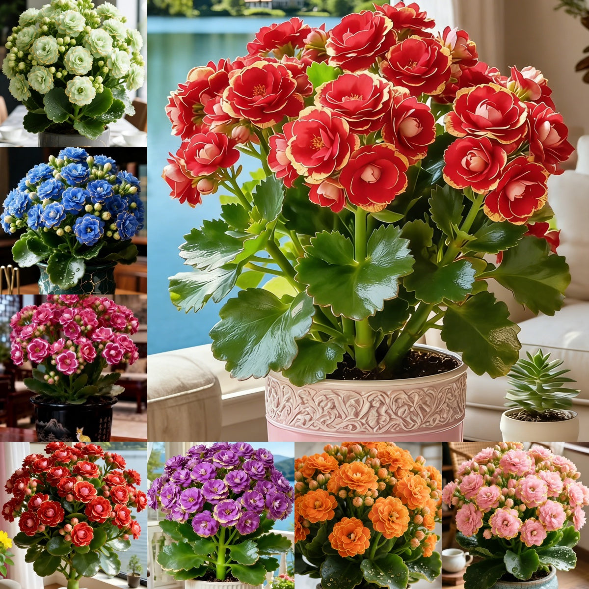 💮🏡Four Seasons Flowering & Attractive Flower Colors - Double Kalanchoe🪴