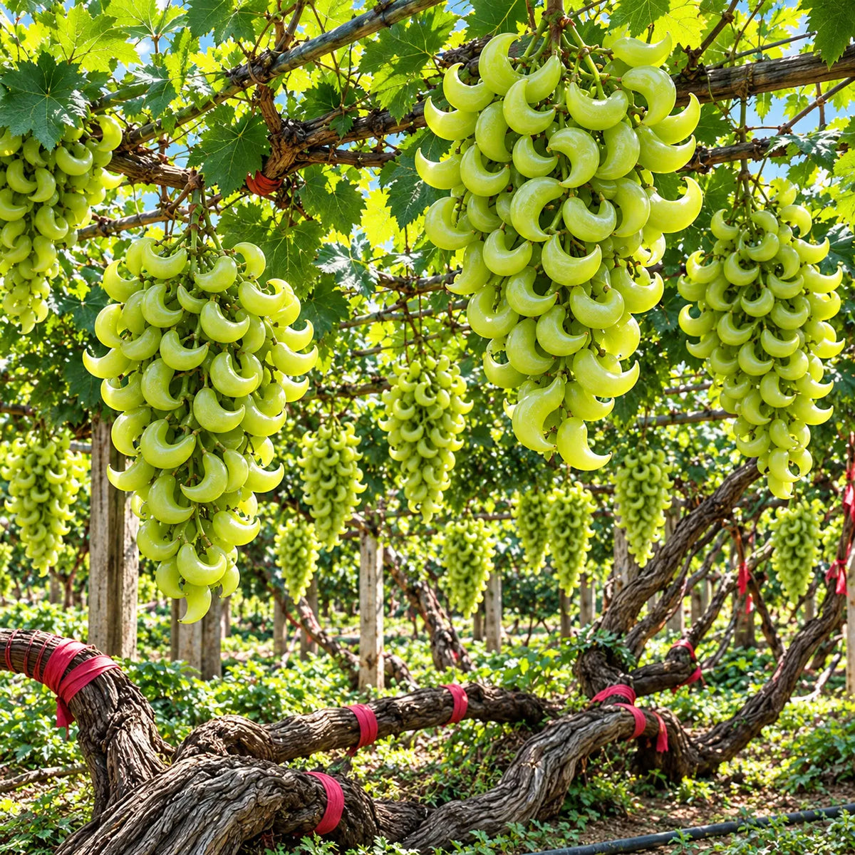 🌙🍇 Crescent Moon Grapes – Unique Garden Grapes for Trellises & Homegrown Harvests