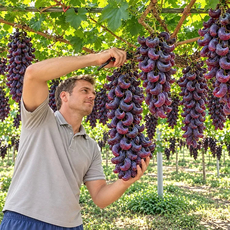 🌙🍇 Crescent Moon Grapes – Unique Garden Grapes for Trellises & Homegrown Harvests