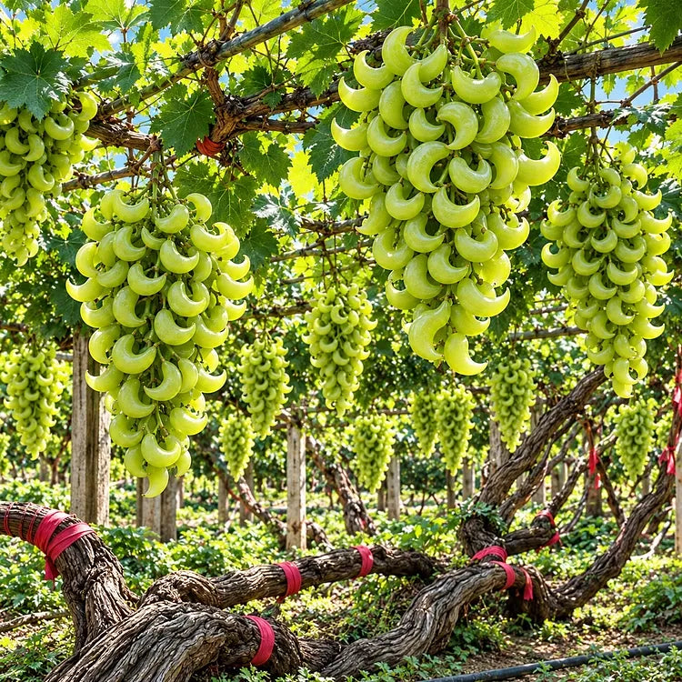 🌙🍇 Crescent Moon Grapes – Unique Garden Grapes for Trellises & Homegrown Harvests
