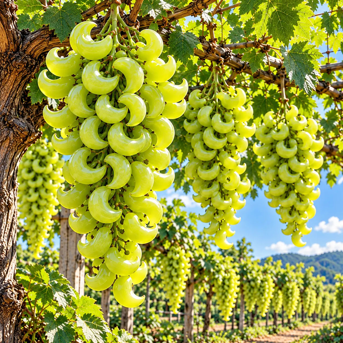 🌙🍇 Crescent Moon Grapes – Unique Garden Grapes for Trellises & Homegrown Harvests