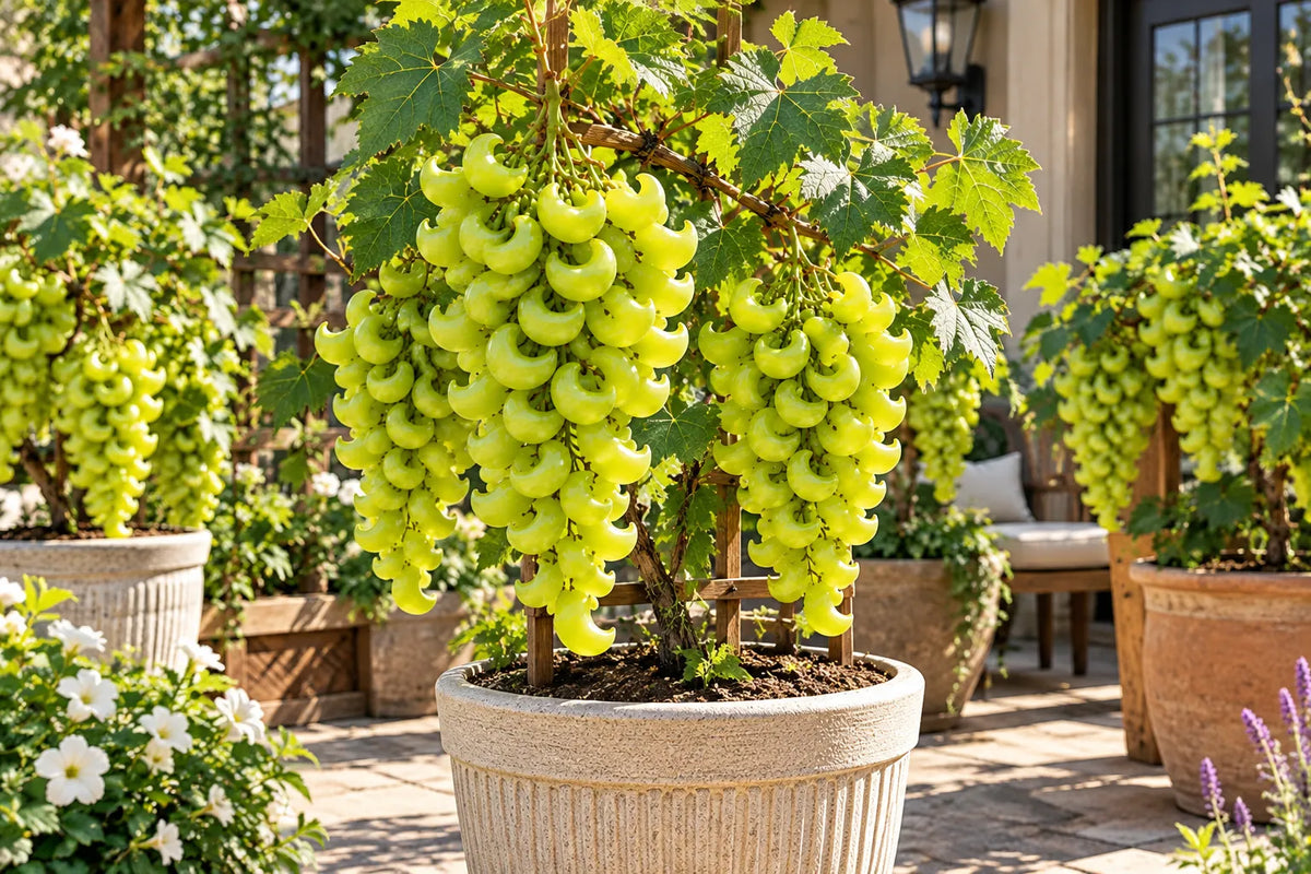 🌙🍇 Crescent Moon Grapes – Unique Garden Grapes for Trellises & Homegrown Harvests
