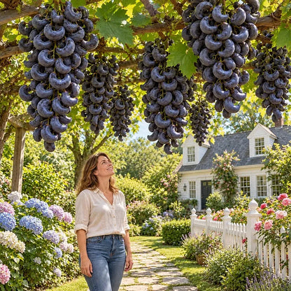 🌙🍇 Crescent Moon Grapes – Unique Garden Grapes for Trellises & Homegrown Harvests
