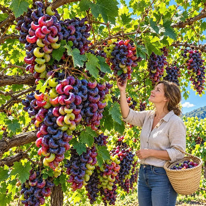 🌙🍇 Crescent Moon Grapes – Unique Garden Grapes for Trellises & Homegrown Harvests