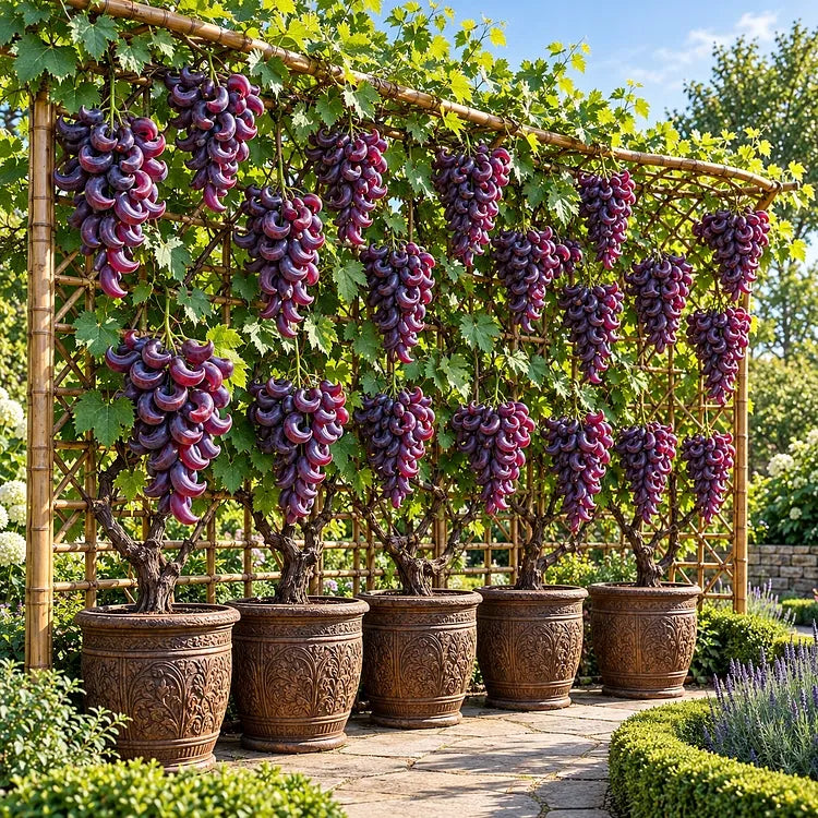 🌙🍇 Crescent Moon Grapes – Unique Garden Grapes for Trellises & Homegrown Harvests