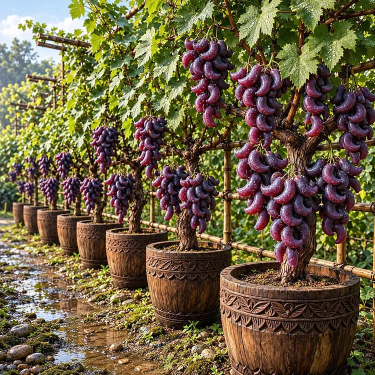 🌙🍇 Crescent Moon Grapes – Unique Garden Grapes for Trellises & Homegrown Harvests