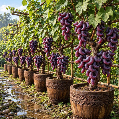 🌙🍇 Crescent Moon Grapes – Unique Garden Grapes for Trellises & Homegrown Harvests