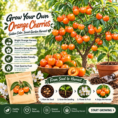 🍒 Juicy Pink Cherry Seeds – Small Fruit, Big Sweet Flavor