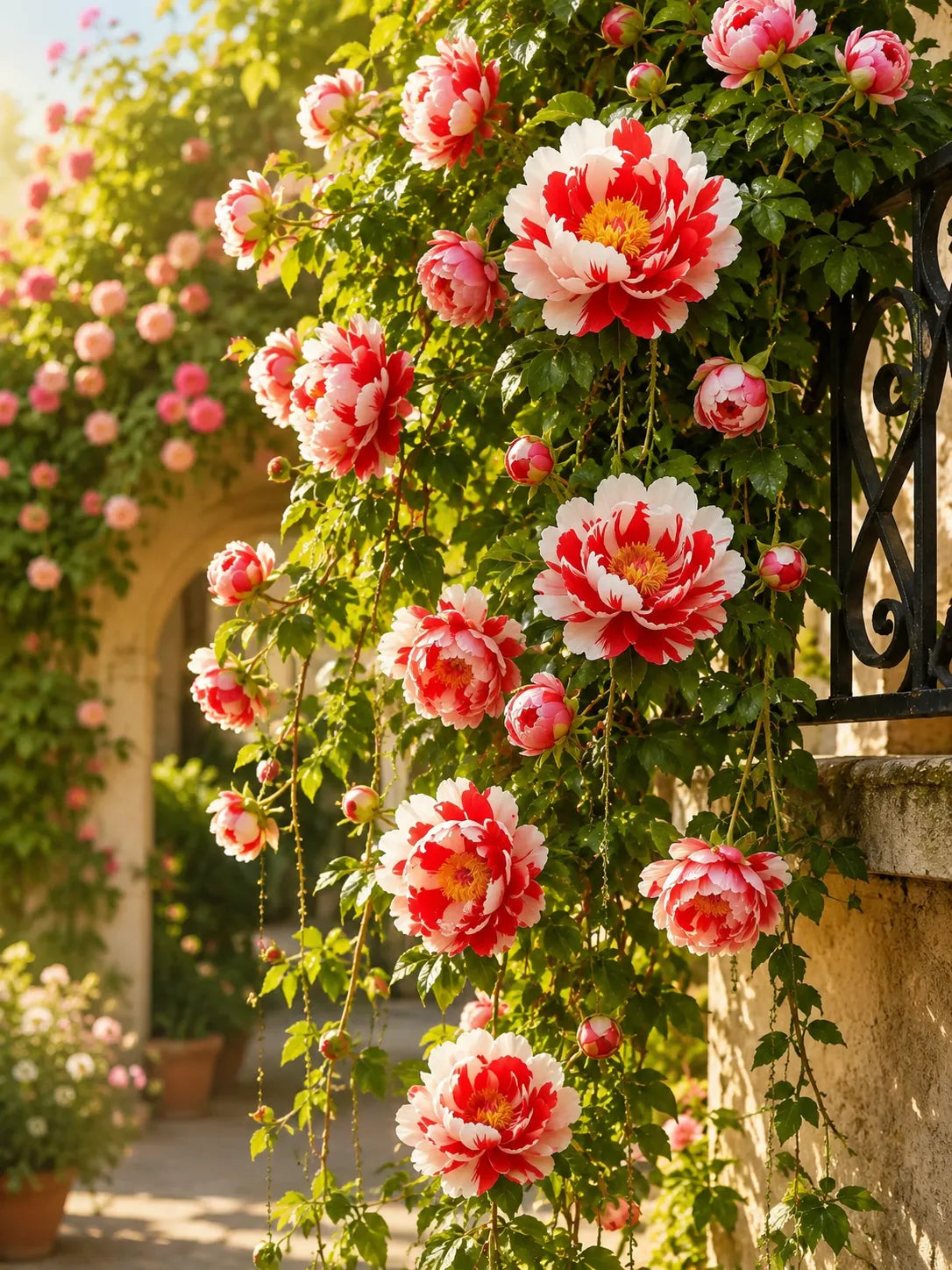 🌸 Rare Climbing Peony Bulbs🪴Big Full Blooms, Cold Hardy Perennial, Easy to Grow Garden Favorite