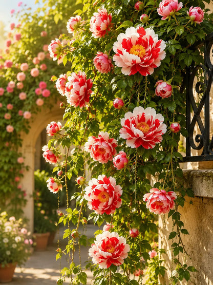 🌸 Rare Climbing Peony Bulbs🪴Big Full Blooms, Cold Hardy Perennial, Easy to Grow Garden Favorite