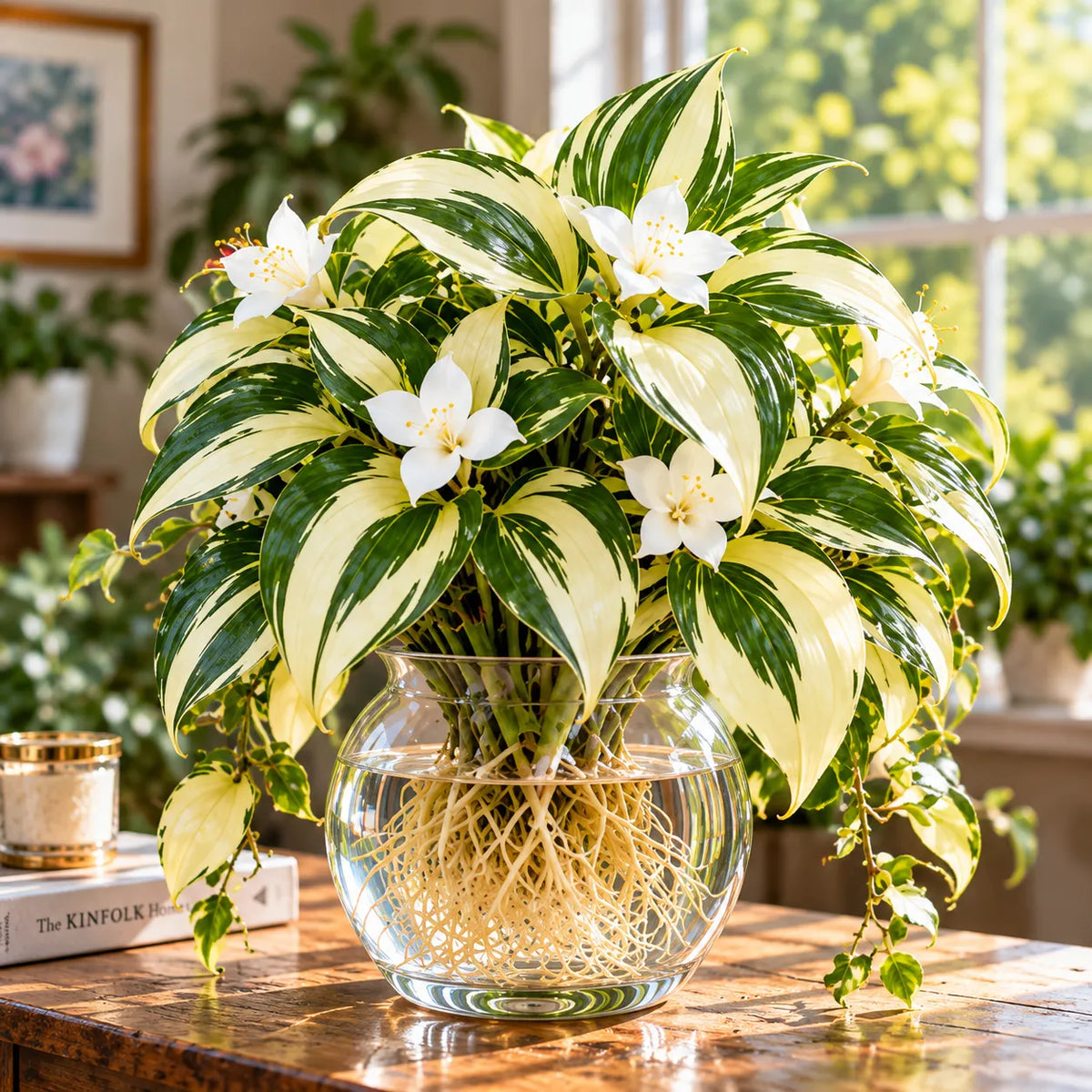 🌿 Rare Wedding Oil Painting Spider Plant Bulbs – Colorful Cascading Foliage for Indoor Displays