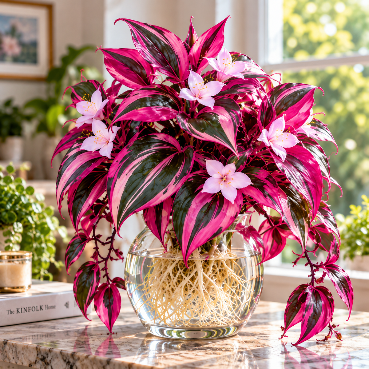 🌿 Rare Wedding Oil Painting Spider Plant Bulbs – Colorful Cascading Foliage for Indoor Displays