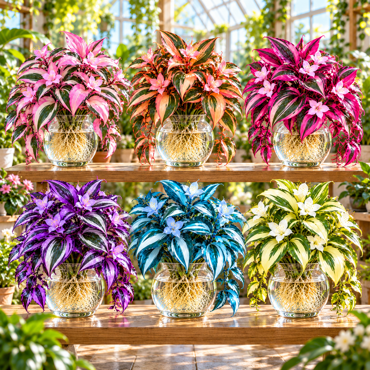 🌿 Rare Wedding Oil Painting Spider Plant Bulbs – Colorful Cascading Foliage for Indoor Displays