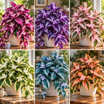 🌿 Rare Wedding Oil Painting Spider Plant Bulbs – Colorful Cascading Foliage for Indoor Displays
