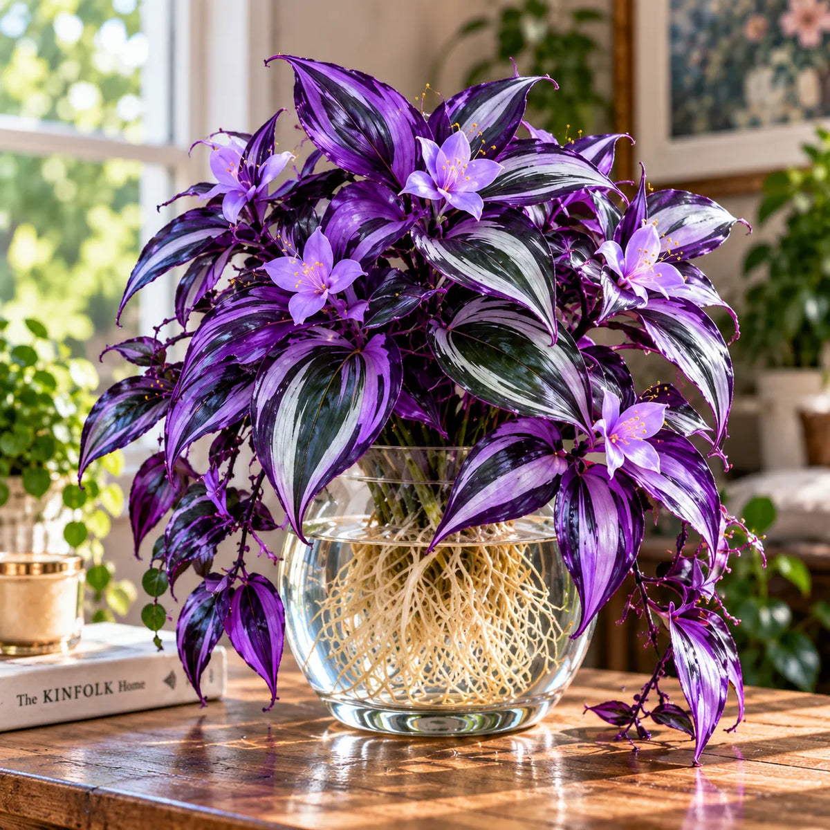 🌿 Rare Wedding Oil Painting Spider Plant Bulbs – Colorful Cascading Foliage for Indoor Displays