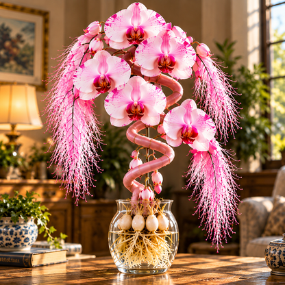🌸 Rare Hydroponic Spiral Orchid Bulbs – Cascading Orchid Blooms