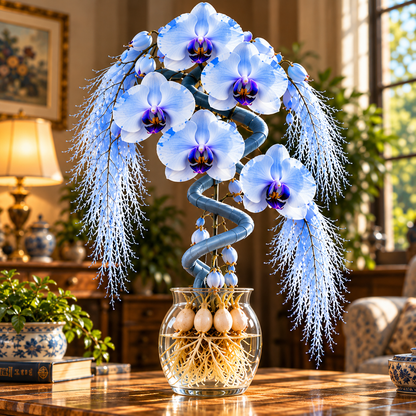🌸 Rare Hydroponic Spiral Orchid Bulbs – Cascading Orchid Blooms