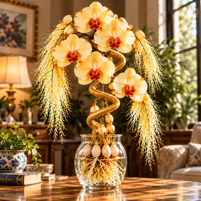 🌸 Rare Hydroponic Spiral Orchid Bulbs – Cascading Orchid Blooms
