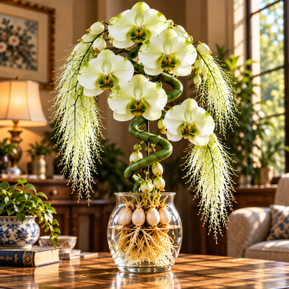 🌸 Rare Hydroponic Spiral Orchid Bulbs – Cascading Orchid Blooms