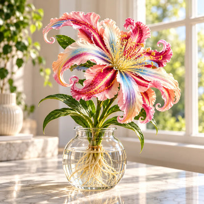 🏡Endless Garden Inspiration🌸 Fantasy Curl Lily Bulbs – Giant Spiral Blooms for Water & Soil Growing! 💧🌱