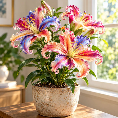 🏡Endless Garden Inspiration🌸 Fantasy Curl Lily Bulbs – Giant Spiral Blooms for Water & Soil Growing! 💧🌱