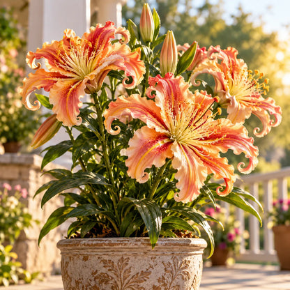 🏡Endless Garden Inspiration🌸 Fantasy Curl Lily Bulbs – Giant Spiral Blooms for Water & Soil Growing! 💧🌱
