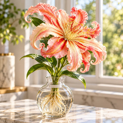 🏡Endless Garden Inspiration🌸 Fantasy Curl Lily Bulbs – Giant Spiral Blooms for Water & Soil Growing! 💧🌱