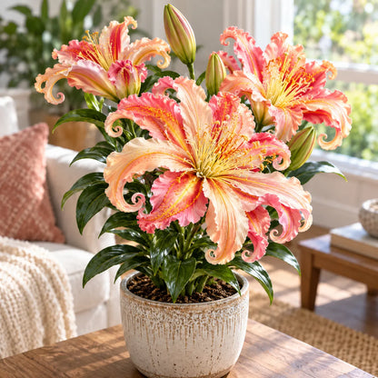 🏡Endless Garden Inspiration🌸 Fantasy Curl Lily Bulbs – Giant Spiral Blooms for Water & Soil Growing! 💧🌱
