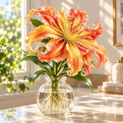 🌸 Fantasy Curl Lily Bulbs – Giant Spiral Blooms for Water & Soil Growing! 💧🌱