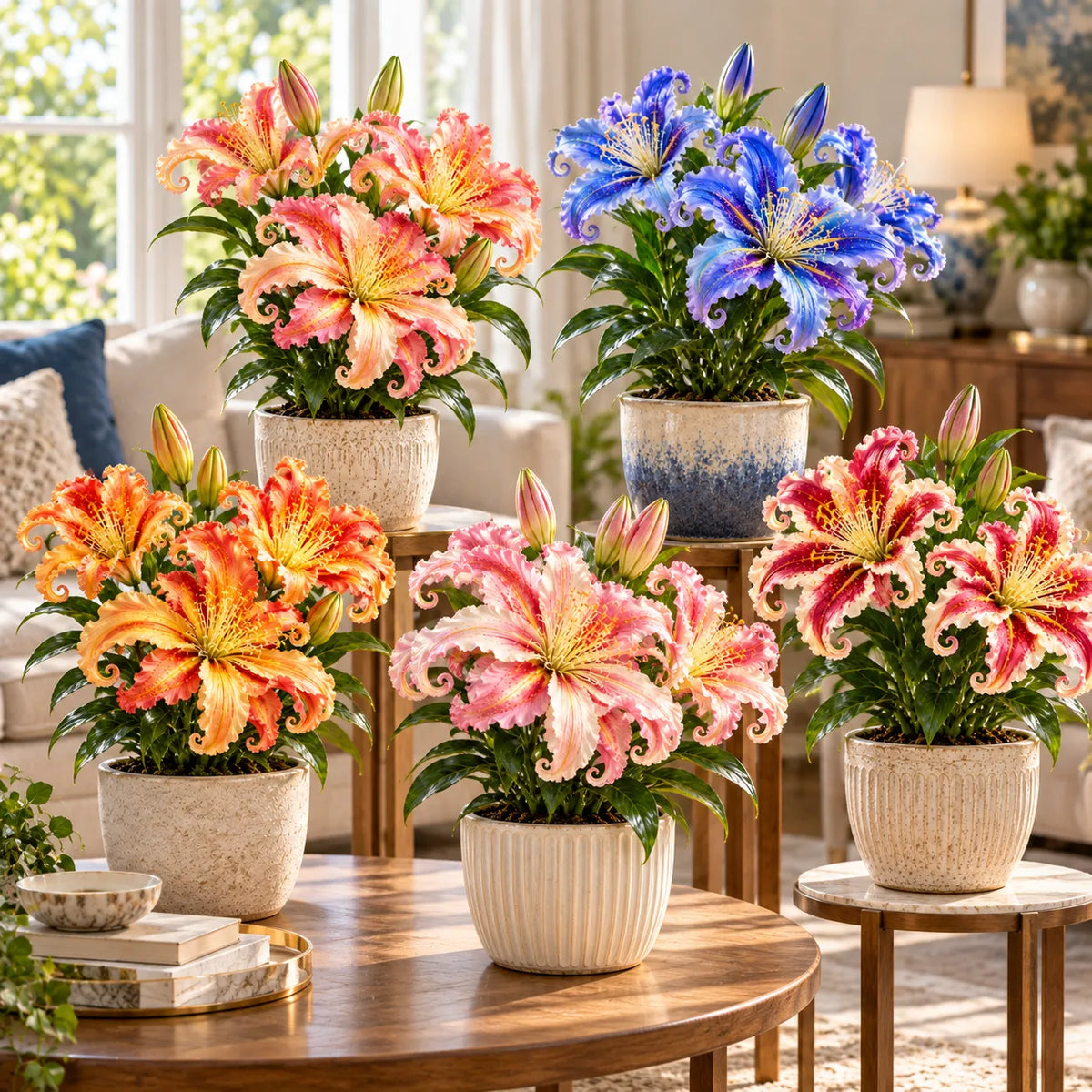 🌸 Fantasy Curl Lily Bulbs – Giant Spiral Blooms for Water & Soil Growing! 💧🌱