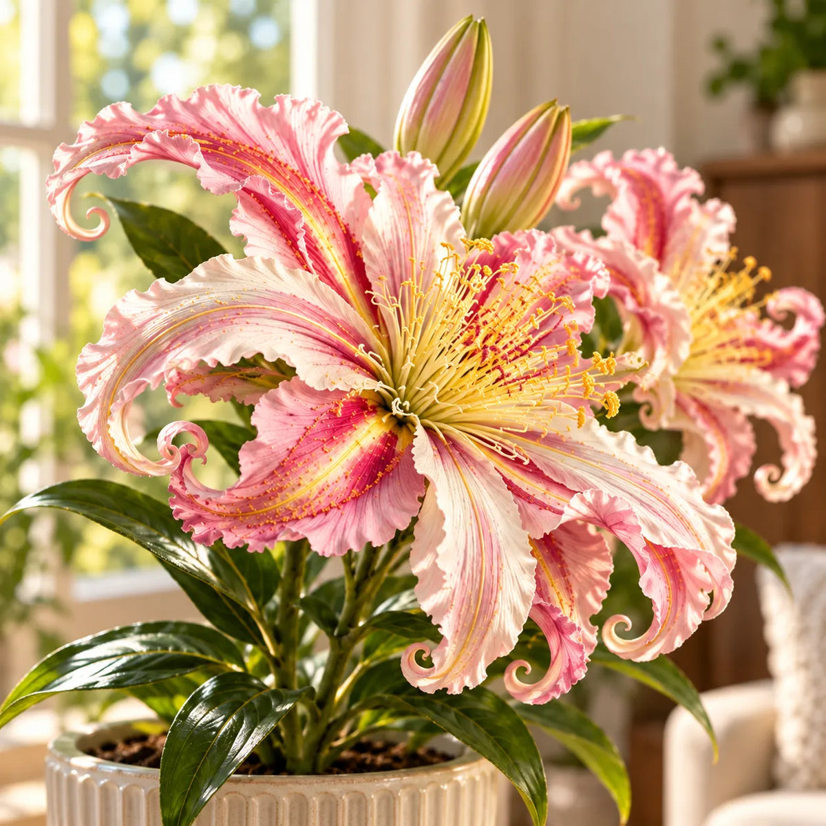🌸 Fantasy Curl Lily Bulbs – Giant Spiral Blooms for Water & Soil Growing! 💧🌱