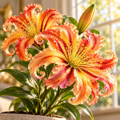 🏡Endless Garden Inspiration🌸 Fantasy Curl Lily Bulbs – Giant Spiral Blooms for Water & Soil Growing! 💧🌱