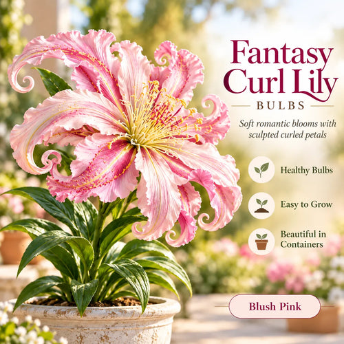 🌸 Fantasy Curl Lily Bulbs – Giant Spiral Blooms for Water & Soil Growing! 💧🌱