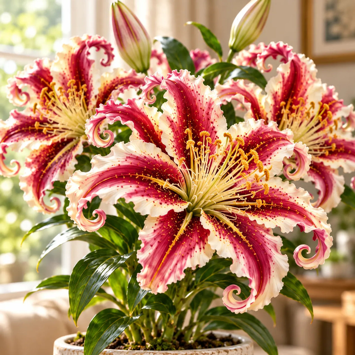🌸 Fantasy Curl Lily Bulbs – Giant Spiral Blooms for Water & Soil Growing! 💧🌱